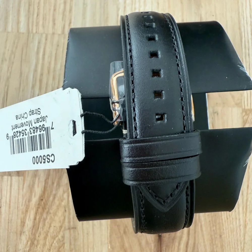 Fossil curator series Benjamin Vandiver men’s rose gold tone and black watch